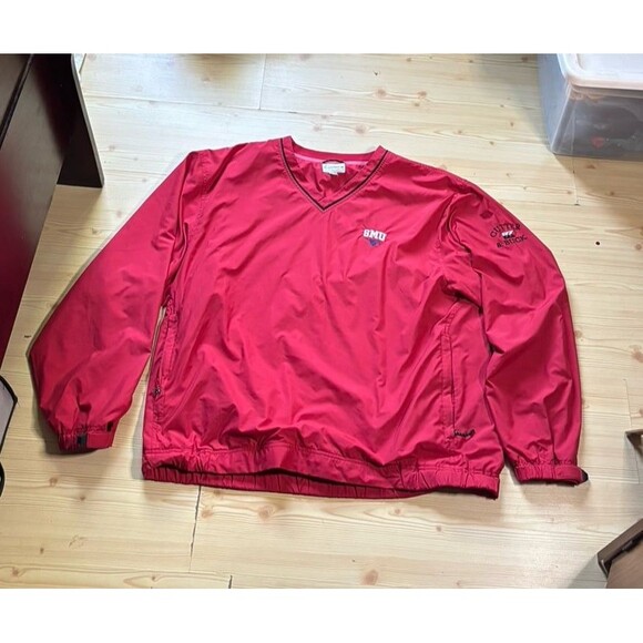 SMU Southern Methodist University Cutter & Buck Windtec Red Pullover Size 2XL - Picture 1 of 8